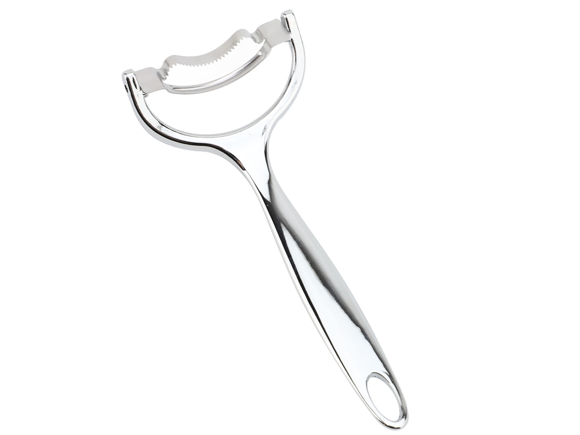 Desgranadora de maíz con mango ergonómico, sin marca, de acero inoxidable, herramienta rápida.