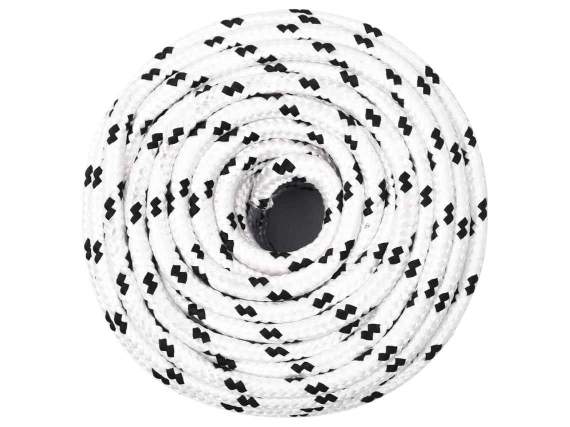 Cuerda Para Barco Trenzada Poliéster Blanco 10 Mmx25 M