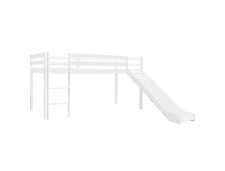 Cama alta para niños tobogán y escalera madera pino 97x208 cm MAISON EXCLUSIVE