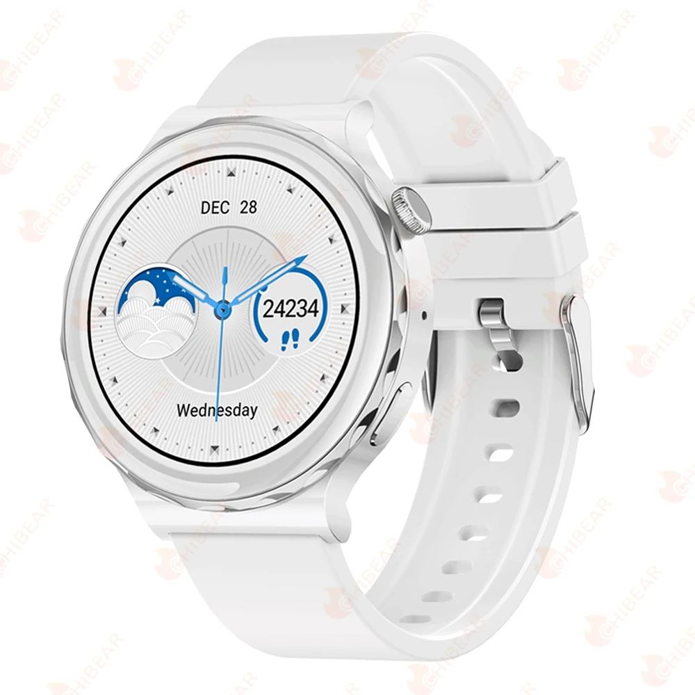 Reloj inteligente MDUG con ECG y fotopletismografía (silicona blanca)
