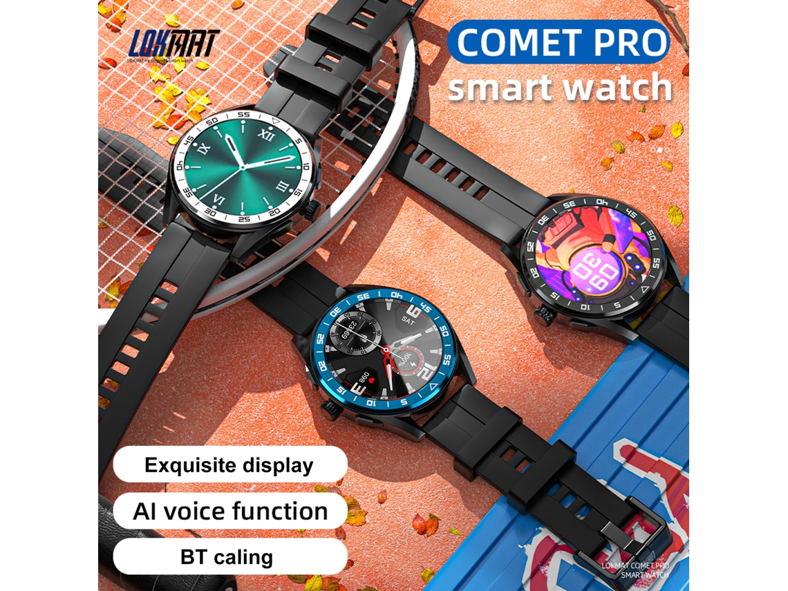 Reloj Inteligente Lokmat Comet Pro Con Pantalla De 1,32 Pulgadas, Bluetooth, Llamadas, Asistente De Voz, Monitor De Salud Y Estado Físico Con Ia, Compatible Con Android E Ios.
