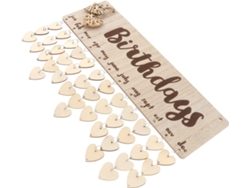 Calendario de pared decorativo de madera para cumpleaños y fiestas, calendario de cuenta regresiva. Gokoco