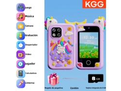 Smartphone de juguete (morado), 8 GB, 20 juegos, cámara dual y reproductor de música