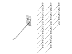 2026-25 Ganchos Individuales Para Paredes De Ranuras 100mm Acero Inoxidable Zlh Plata
