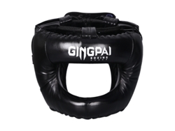 Casco para boxeo, Sanda y MMA, con protección nasal completa, sin gafas. Mdug (negro L)