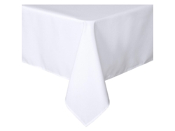 Rebe-mantel Cuadrado 54x54 Pulgadas De Poliéster Lavable Resistente A Manchas Y Arrugas Para Mesa De Comedor Fiestas Y Camping Blanco
