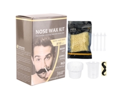 Kit de cera depilatoria para vello nasal con aplicadores grandes para vello facial.
