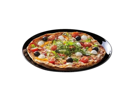 Plato pizza 32 cm friends negro