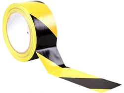 Cinta De Advertencia 48mm X 100m Rayas Negro/amarillo Para Marcado De Seguridad En Pisos Interior/exterior Resistente Uv Y Agua