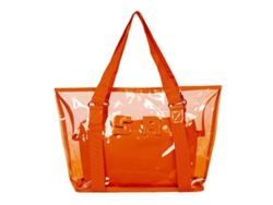 Bolsa transparente para trabajo y viajes, bandolera de PVC con diseño transparente e impermeable, con interior espacioso, bolsa de transporte.