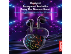 Fones De Ouvido Thinkplus Lp80 Pro Bluetooth 5.3 Com Iluminação Rgb Bateria Longa Microfone Claro