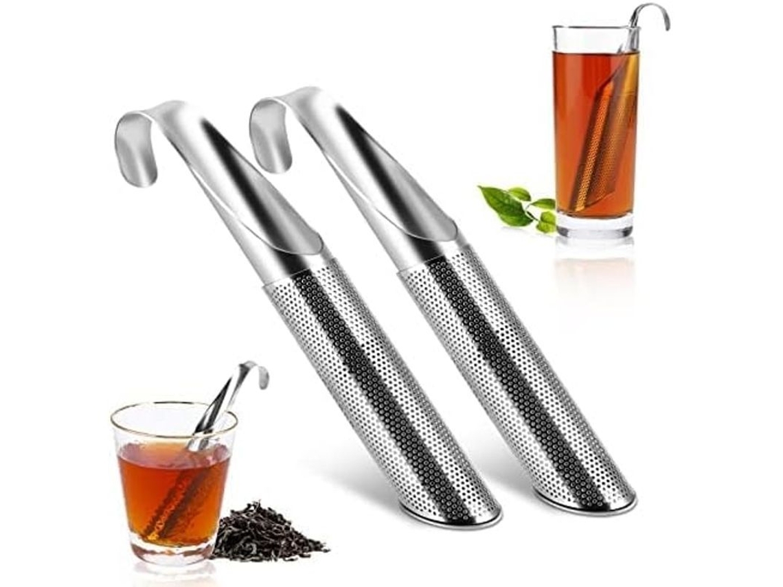 Nuevo Juego De 2 Piezas De Filtro E Infusor De Té De Acero Inoxidable Con Malla Extrafina (modelo 2025).
