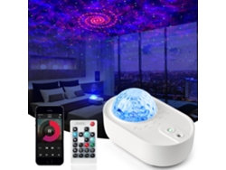Proyector de estrellas Ikikso 3 en 1 con luz nocturna de galaxia, ruido blanco y altavoz Bluetooth (blanco)