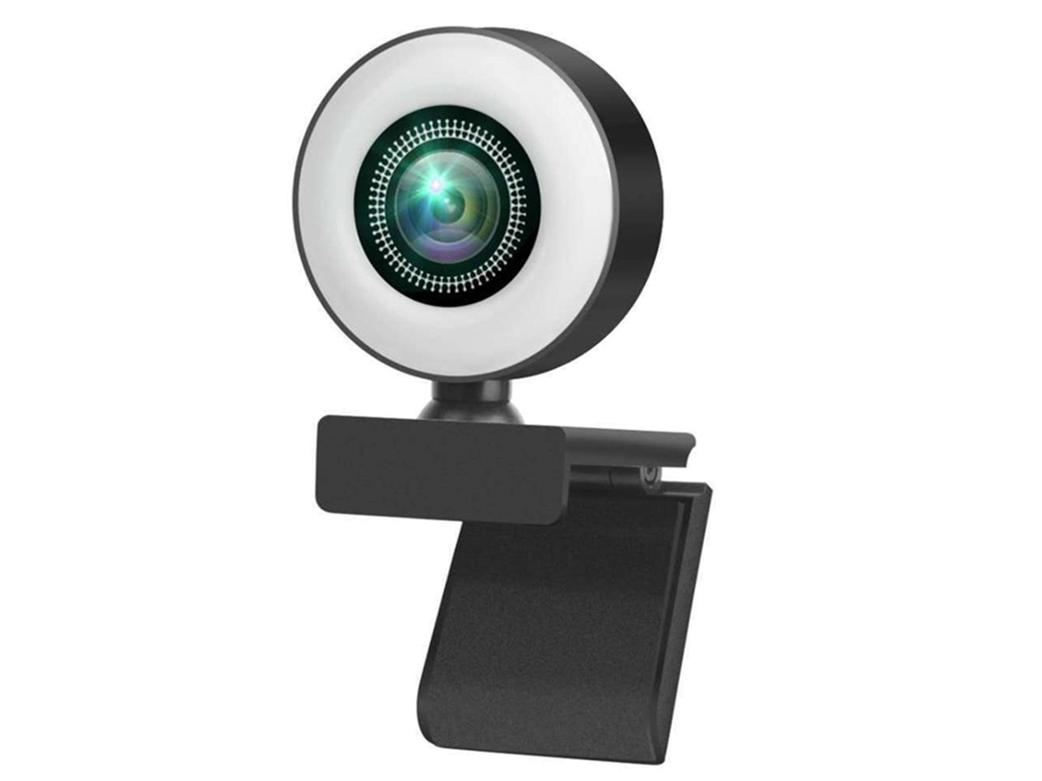 Cámara Web Full Hd 4k Para Ordenador Con Luz Anular Integrada Para Diferentes Aplicações E Usos
