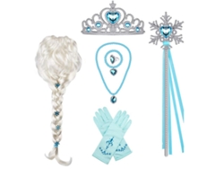 Conjunto De Disfraz De Princesa Hada Con Varita Corona Guantes Trenza Collar Pulsera Anillo Pendientes Para Cosplay Navidad Halloween