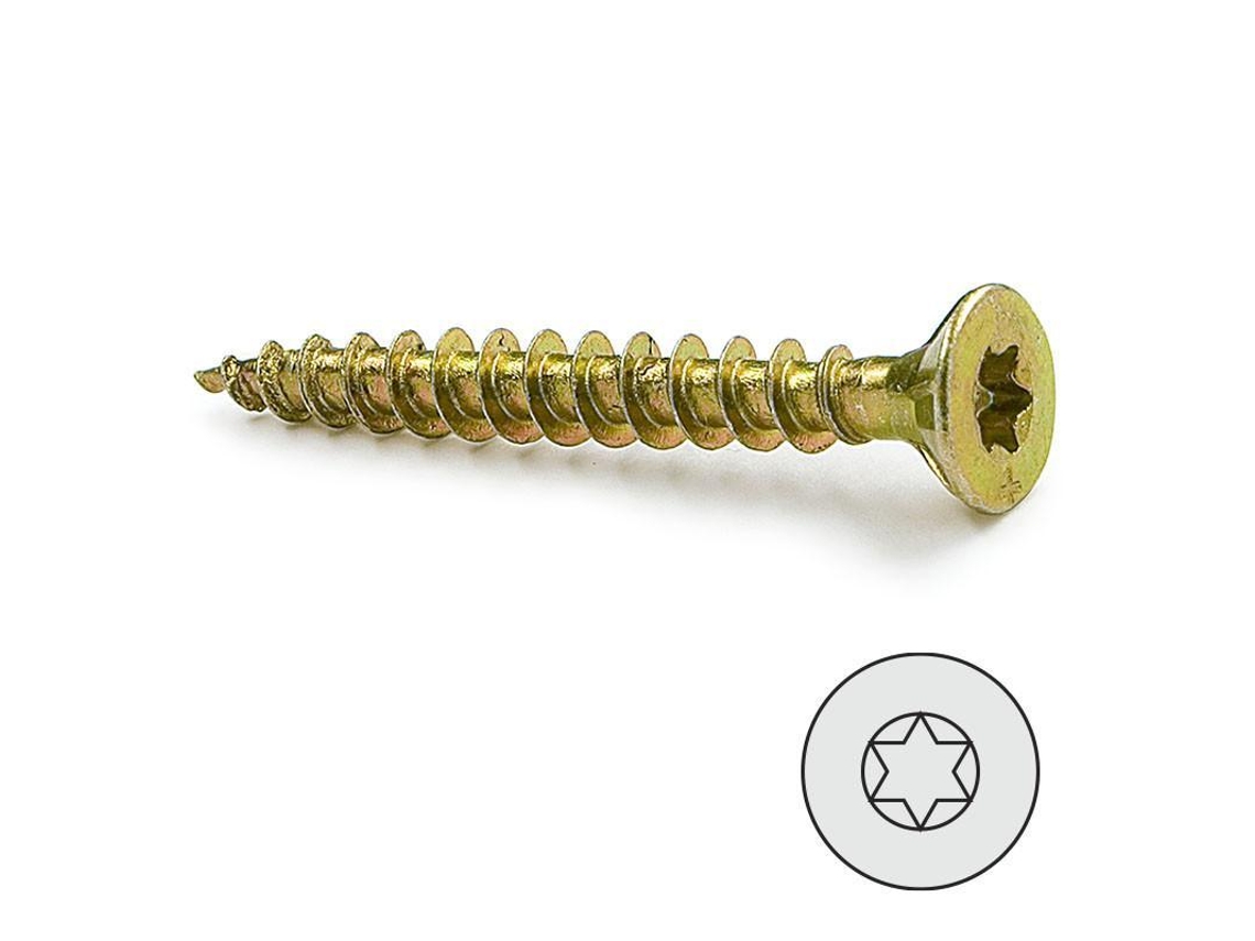 Tornillo Rosca Madera Cabeza Plana Torx Largo 50Nm Diámetro 5Mm UCAFIX