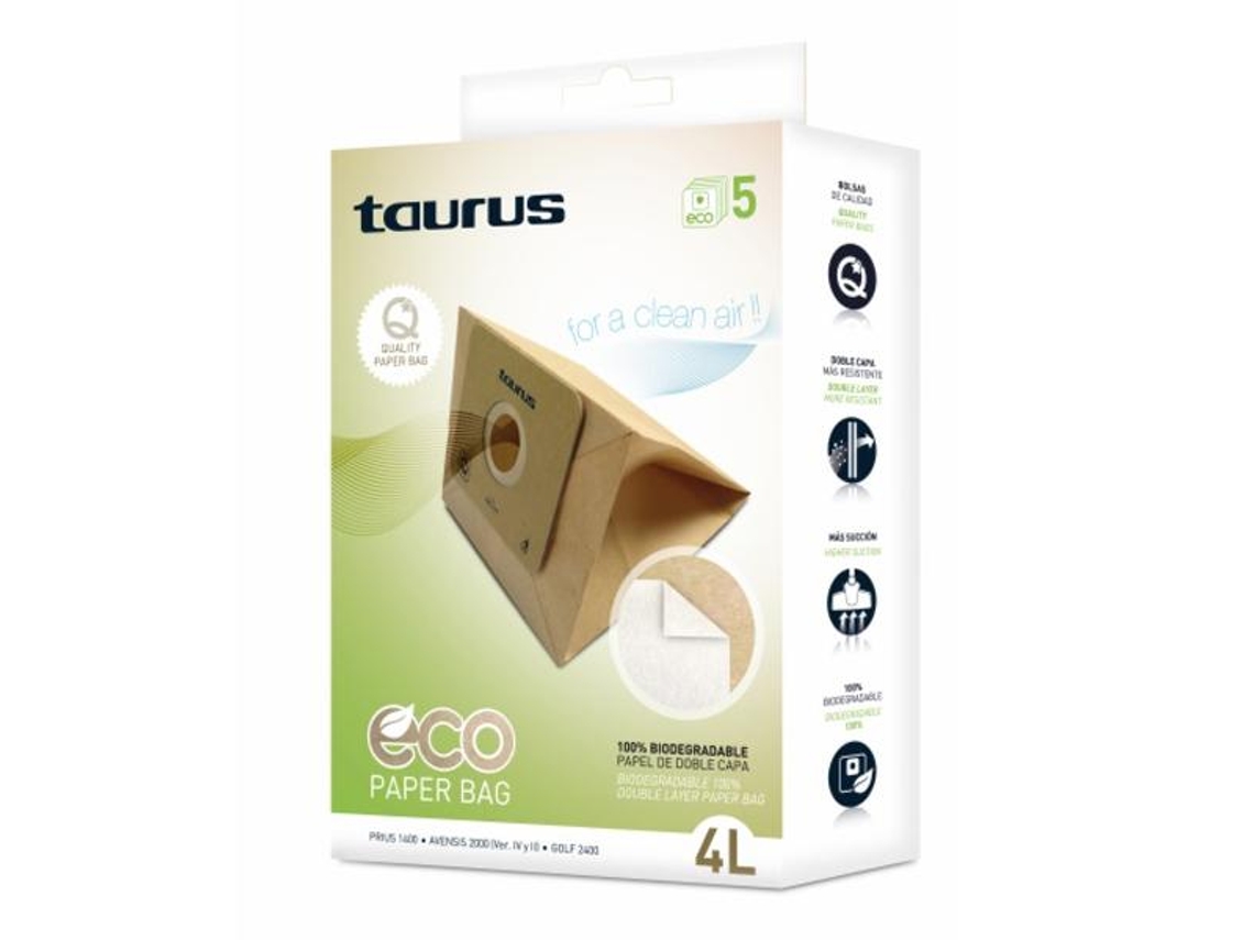 Bolsa de Repuesto para Aspirador Taurus 999.193 2L Marrón