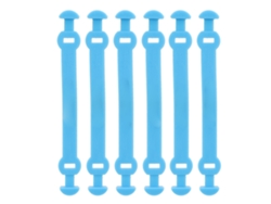 6 Pcs Amortecedores De Vibração Para Raquete De Tênis Com Fecho Longo Silicone Azul