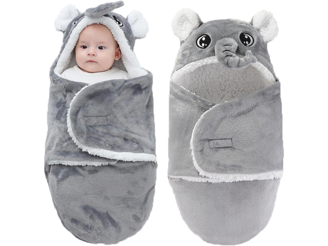 Saco de dormir para cochecito de bebé, cálido saco de dormir de invierno para bebé, 70 cm Cuich (gris elefante)