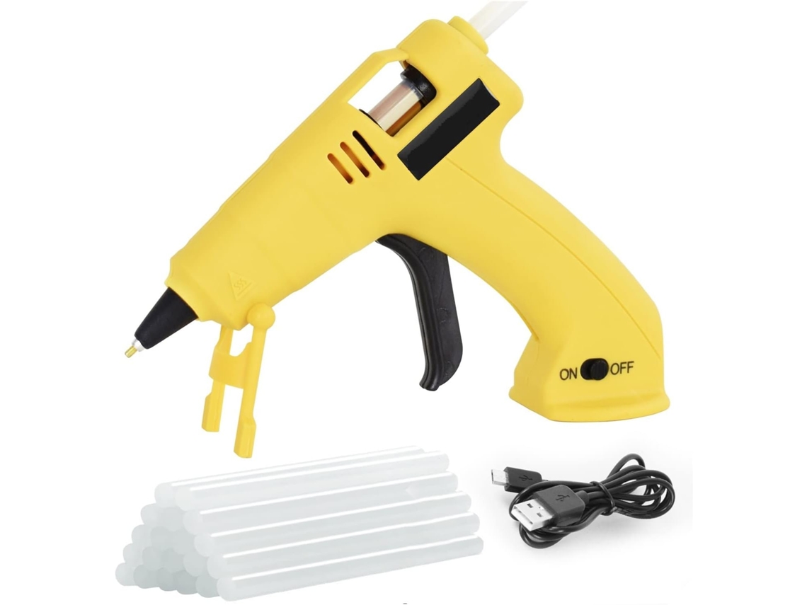Pistolet À Colle Sans Fil De Charge Usb Avec 100 Piezas 7mm Bâtons Dc Mini Greffon Outil Bricolage