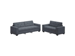 Maison Exclusive - Conjunto De Sofá De 2 Piezas Con Cojines, Terciopelo Gris Oscuro
