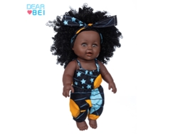 Muñeca Africana De 30 Cm, Para Casita De Juegos Infantil, Muñeca De Consuelo Para Bebés.