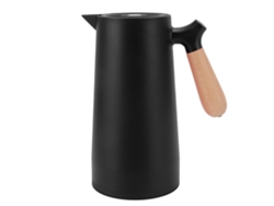 Jarra térmica de café de 1 l con aislamiento de 12 h, boca de águila y mango de madera negro