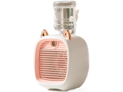 Ventilador de mesa, aire acondicionado infantil, enfriador de aire evaporativo recargable de 3 velocidades Chrui (rosa)