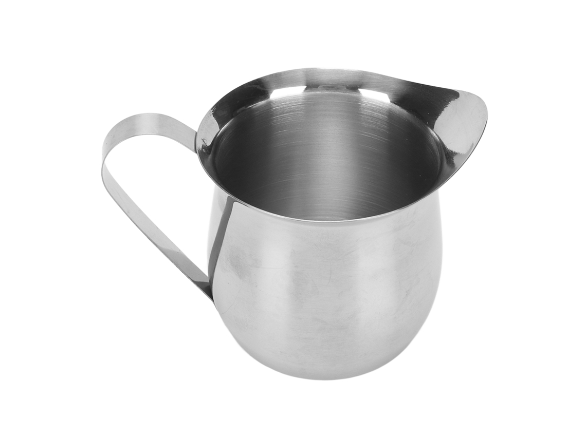 Jarra Ergonómica De Acero Inoxidable De 237 Ml (8 Oz) Para Espumar Leche, Café, Espumar Y Calentar.