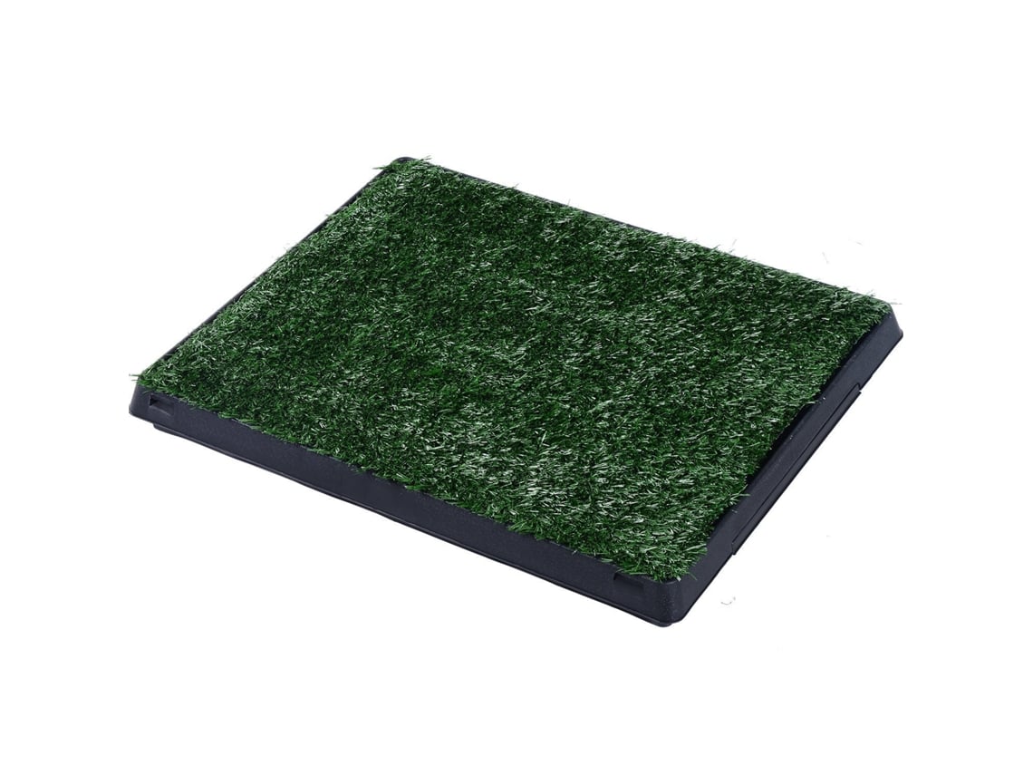 Banheiro Cães Grama Artificial Bandeja Removível Treino Filhotes 51x63x6 Verde