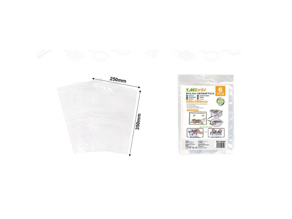 Bolsas de plástico para conservación de alimentos, tamaño 250 x 350 mm, sellado al vacío