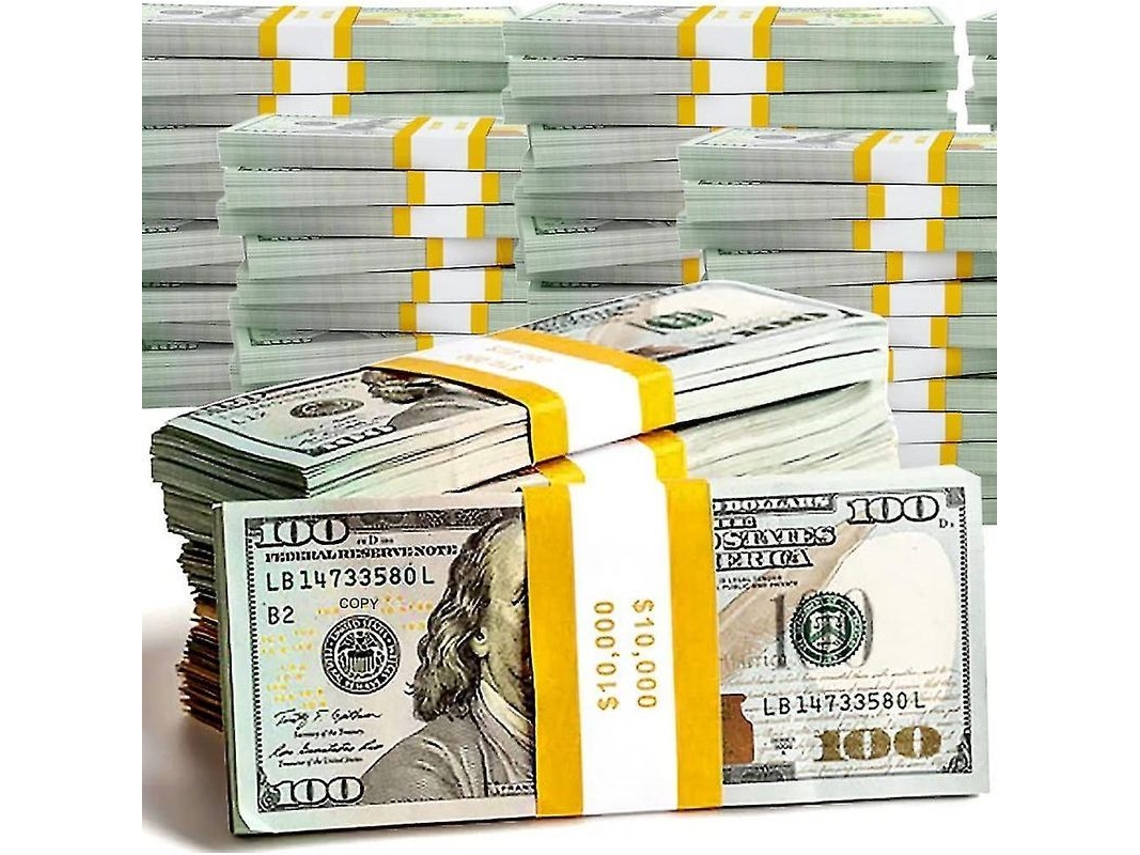 Dinero Falso, 100 Unidades. Material Seguro Y Ecológico Para Bares, Bodas, Fiestas De Cumpleaños, Halloween Y Otras Ocasiones.