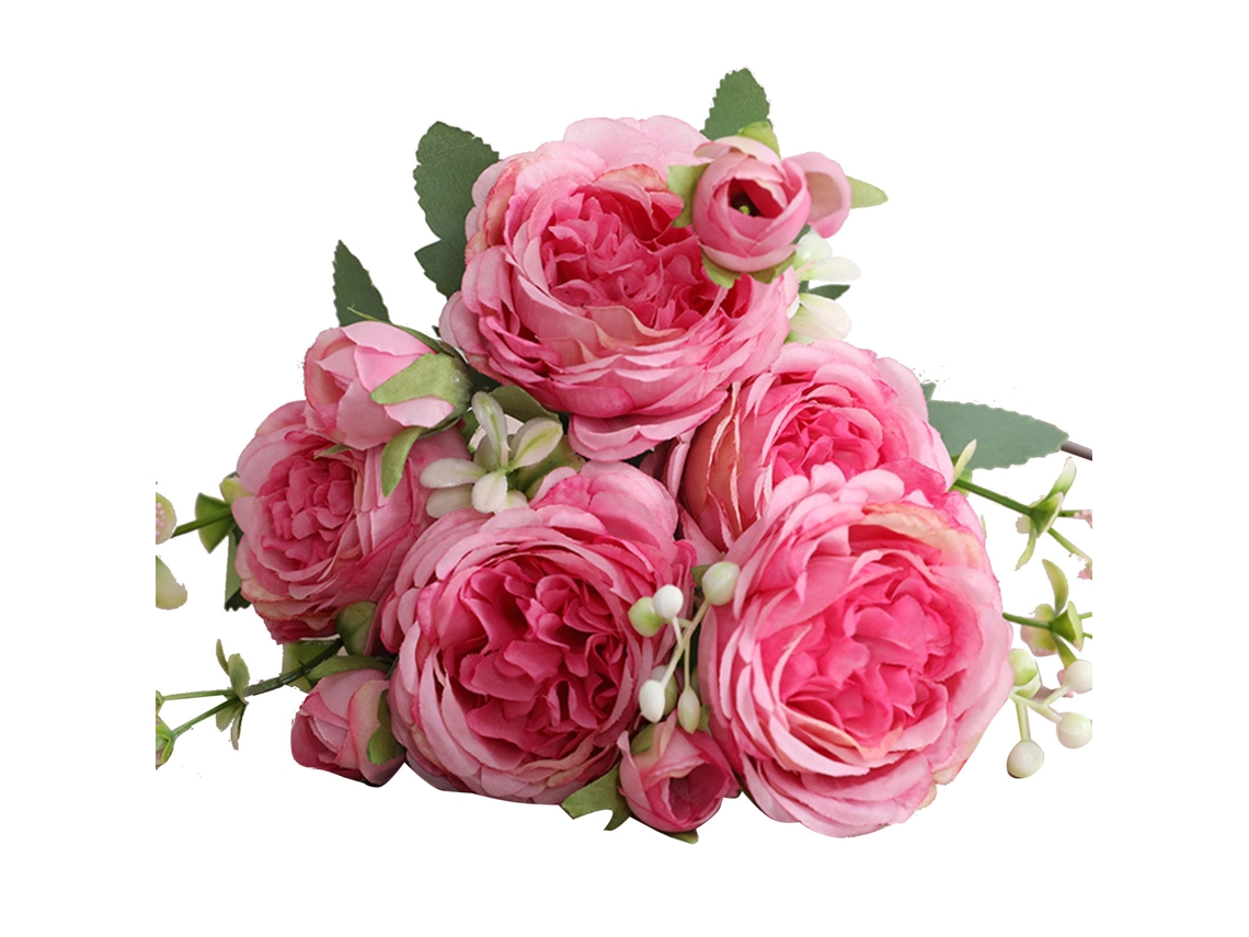 Ramo de rosas artificiales para decoración del hogar, fiestas y bodas