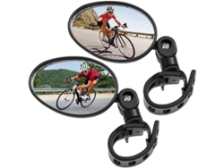 2 Espejos Retrovisores Convexos Giratorios Ajustables Para Bicicleta, Para Montaje En Manillar - Equipamiento Para Ciclismo