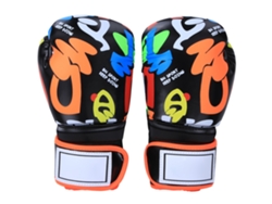 Rebe-guantes Deportivos Para Niños Bn Fight Graffiti Respirantes Protección Boxeo Sanda Taekwondo Entrenamiento Negro