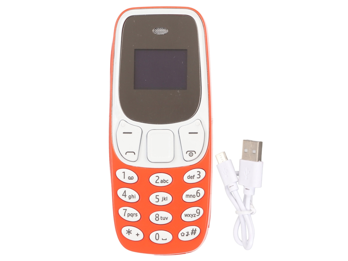 El Teléfono Gsm Dual Sim Desbloqueado Más Pequeño Del Mundo Con Bluetooth Y Reproductor De Música - Naranja