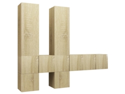 Maison Exclusive - Muebles De Pared De Tv 7 Pzas Aglomerado Color Roble Sonoma