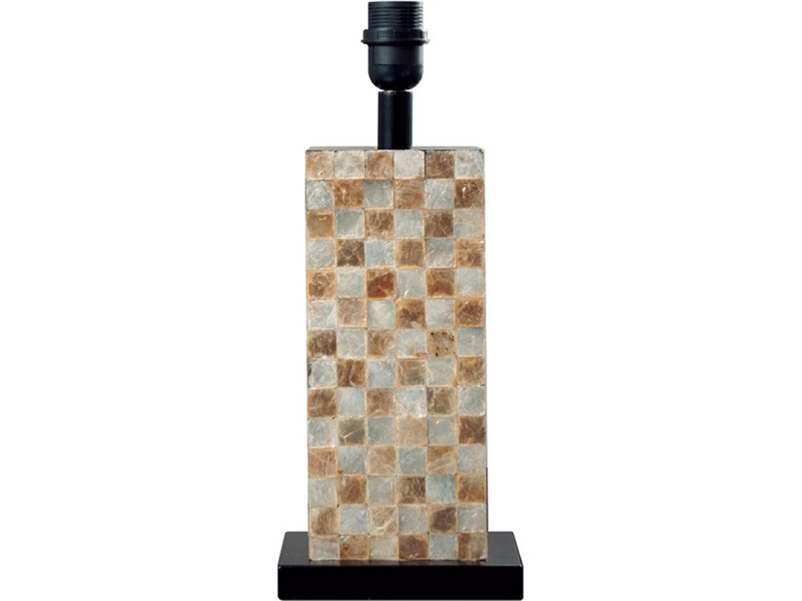 Base para Lámpara de Mesa Albufeira 1Xe27 C.16Xl.12Xalt.40Cm Nácar/Castaño FERRIMEX