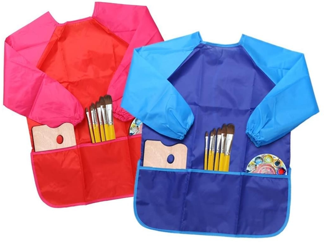 KOFIHETY Delantal de arte seguro, no tóxico, impermeable y para niños de 4 a 8 años. Tamaño universal, fácil de limpiar, perfecto para pintar y dibujar.