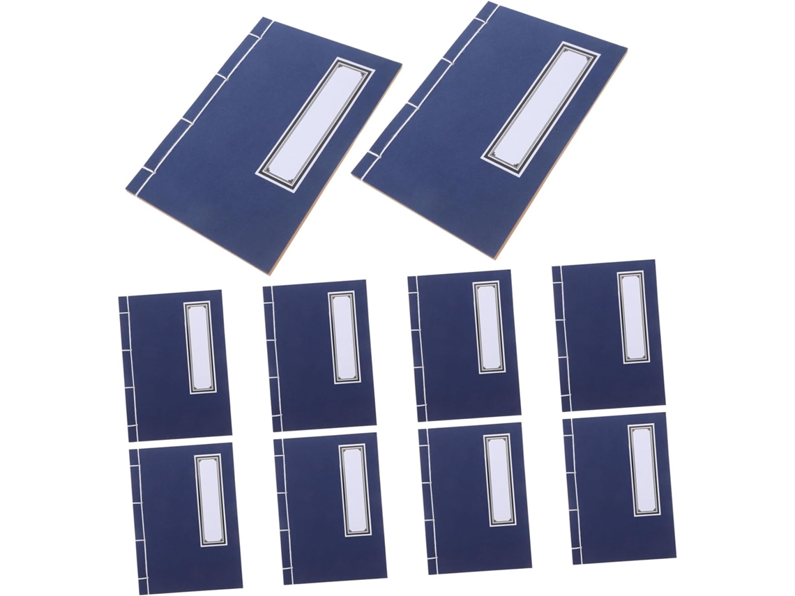 Juego de 10 cuadernos de tapa dura Kraft, encuadernación tradicional, papel grueso, ideal para escribir, Gokoco