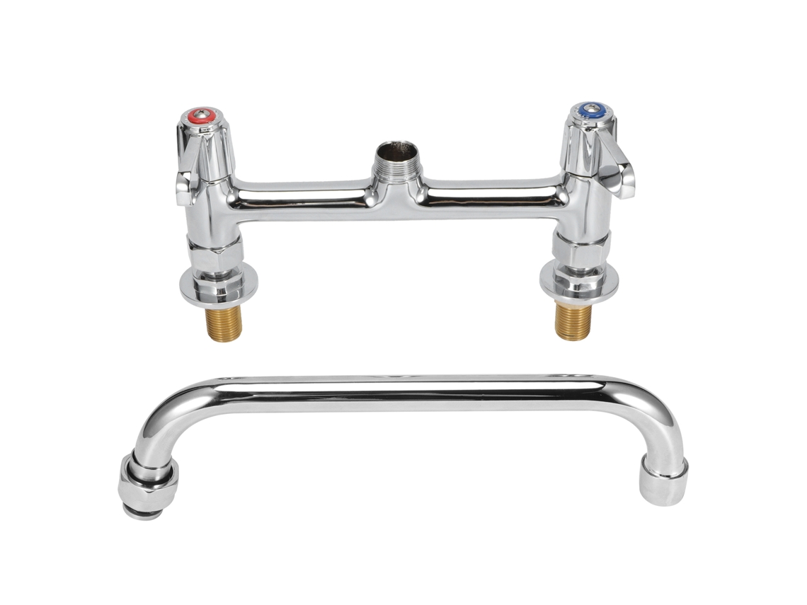 Grifo de cocina de pared G1/2 con dos manijas