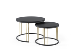 Mesa De Centro FURNLUX Premium Ragnar (Negro, Madera Contrachapada - 75X75X47 Cm)