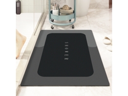 Alfombra de Baño LUUCOZK Antideslizantes Absorbentes Decoración Baño Secado Poliéster Gris (60x90cm)