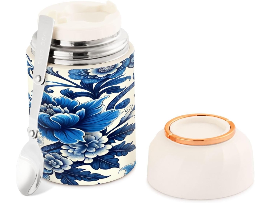 Recipiente Térmico De Acero Inoxidable Para Alimentos Adultos 500 Ml Libre Bpa Boca Ancha Incluye Cuchara ...