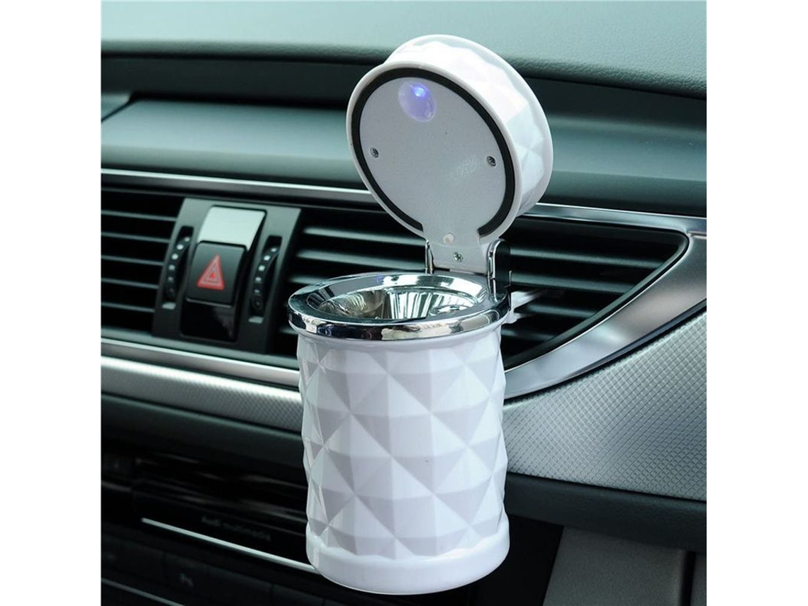 2026altiro-cenicero Portátil Sin Humo Con Luz Led Azul Para Portavasos De Coche (negro)