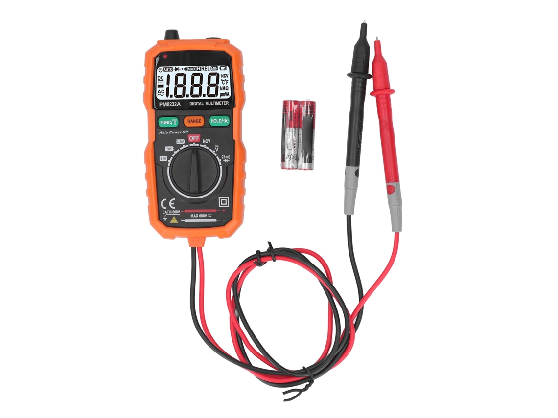 Mini Multímetro Digital, Comprobador De Voltaje Y Resistencia Multifuncional Y Preciso Para Electricistas.
