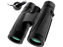 Binoculares militares 10x42 HD con visión nocturna y poca luz, IPX7, prisma Bak4, FMC, enfoque fácil, para observación de aves, caza, viajes, deportes, color negro Yizhood