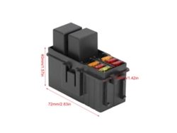 2026dz - Caja de fusibles y relés con 2 relés de 5 pines de 12 V CC y 30 A y 6 fusibles de 5 A, 10 A y 20 A para coche/barco