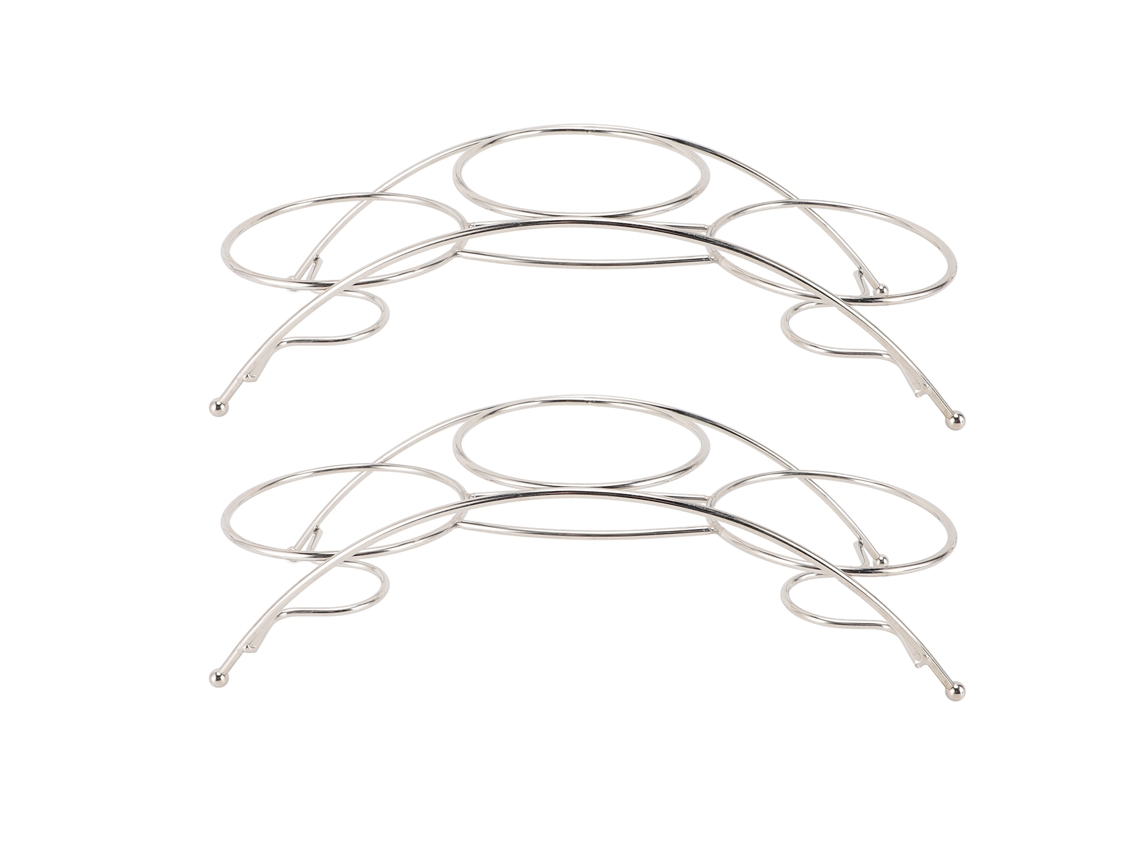Organizador De Especias De Acero Inoxidable De 2 Piezas Con 3 Compartimentos Para Almacenamiento En La Cocina.
