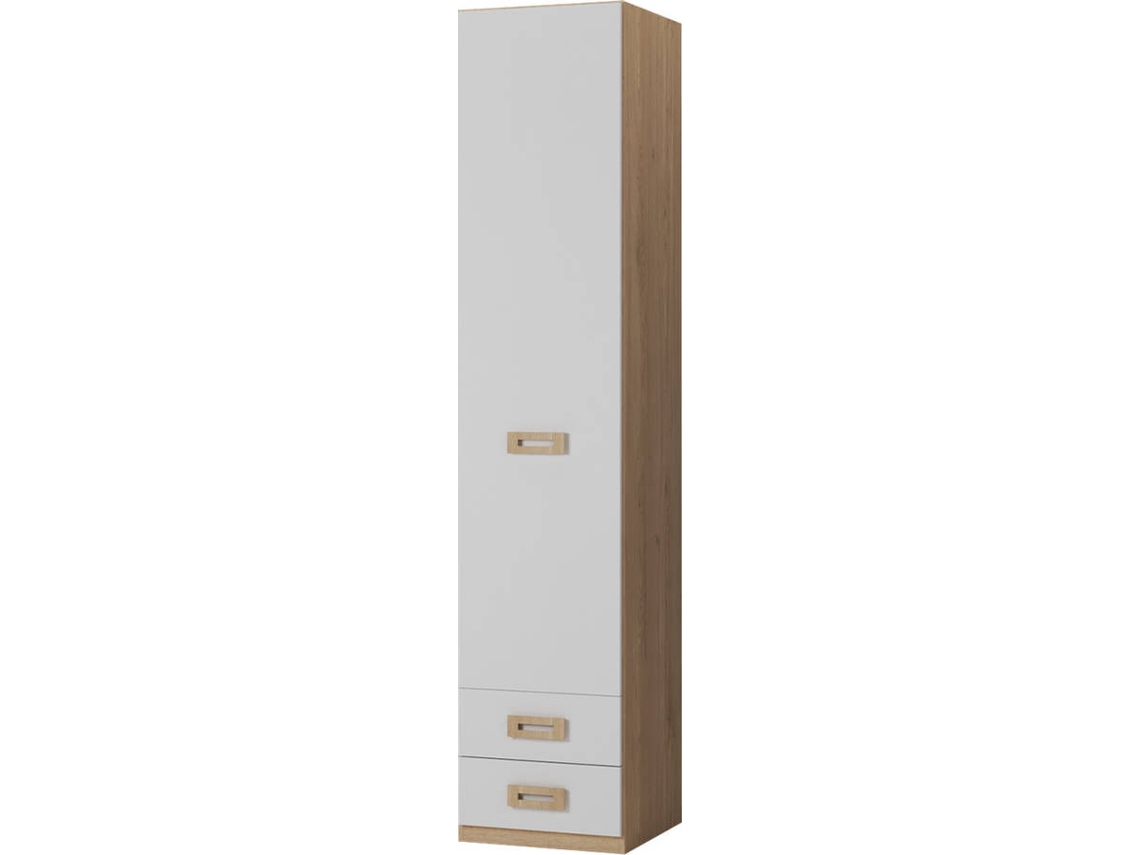 Armario MUEBLAM Roble Nieve Melamina (50x232x50 cm)